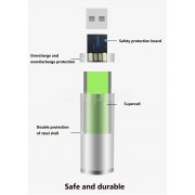 Презареждаема li-ion батерия АА 1.5V, 12800mAh, USB Type C, 2 бр. AA-12800 Daweikala