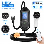 Умна зарядна станция 3.5KW, Type 2 с WiFi / Bluetooth и управление чрез приложение Умна зарядна станция 3.5KW, Type 2 с WiFi / Bluetooth и управление чрез приложение AFEEV