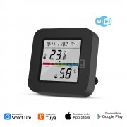 WiFi Термометър с влагомер за стая, Tuya, Smart home, черен AS50B