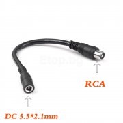 Кабелен адаптер от букса DC 5.5MM/2.1MM към RCA CABRCA