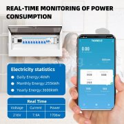 WIFI Смарт електромер 100A с цветен дисплей Tuya Smart Life с изнесена бобина D52-2066CT Taxnele