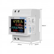 WIFI Смарт електромер 100A с цветен дисплей Tuya Smart Life с изнесена бобина D52-2066CT Taxnele