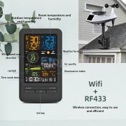 WiFi Метеорологична станция Tuya със сензор за вятър, дъжд, UV, температура и влажност FJ3395TY-2 E-etop