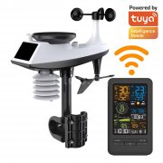 WiFi Метеорологична станция Tuya със сензор за вятър, дъжд, UV, температура и влажност FJ3395TY-2 E-etop