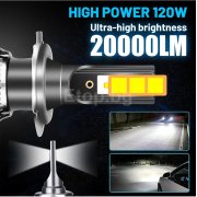 Лед крушки H1 120W, 6500K, 20000 лумена, супер мощни Лед крушки H1 120W, 6500K, 20000 лумена, супер мощни H1-6500k BullVision