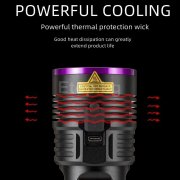 UV лед фенер с 6 LED х 365nm, 120W, презареждаема батерия H46 Alonefire