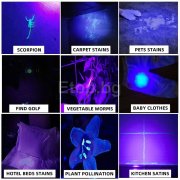 UV лед фенер с 6 LED х 365nm, 120W, презареждаема батерия H46 Alonefire