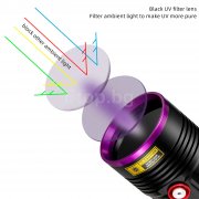 UV лед фенер с 6 LED х 365nm, 120W, презареждаема батерия H46 Alonefire