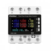Трифазен WiFi електромер с защити KWS-306WF, DIN монтаж, 85-290V AC, до 80A, 23kW, Tuya Smart KWS-306WF Taxnele