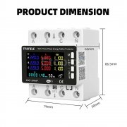 Трифазен WiFi електромер с защити KWS-306WF, DIN монтаж, 85-290V AC, до 80A, 23kW, Tuya Smart KWS-306WF Taxnele