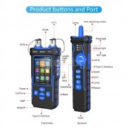 NOYAFA NF-8508 Мрежови и оптичен кабелен тестер с POE, VFL, NCV и др. функции NF-8508 NOYAFA