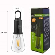 Акумулаторна LED къмпинг лампа, винтидж форма, топла жълта светлина T02