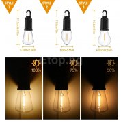 Акумулаторна LED къмпинг лампа, винтидж форма, топла жълта светлина T02