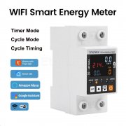 WIFI Смарт електромер с цветен дисплей и множество защити Tuya Smart Life TVPS1-63TC Taxnele