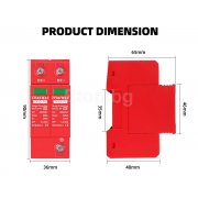 Катоден отводител DC 2P 1000V 20-40KA UP3.2Kv фотоволтаични системи TXSD-1000PV Taxnele