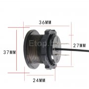 Водоустойчив цифров волтметър 12 - 24V и термометър, син цвят VT-BLUE E-ETOP