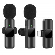 Комплект безжични микрофони с приемник за Android за предаване на живо, Youtube, TikTok Mic2C E-ETOP